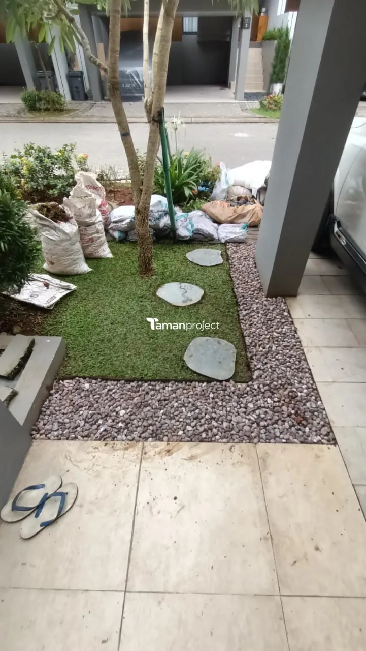 Proyek Taman Minimalis di Quanties BSD | Ibu Natasha