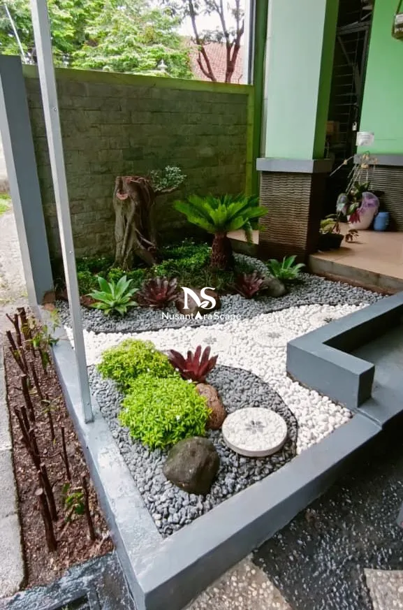 Proyek Taman Kering Minimalis di Depok